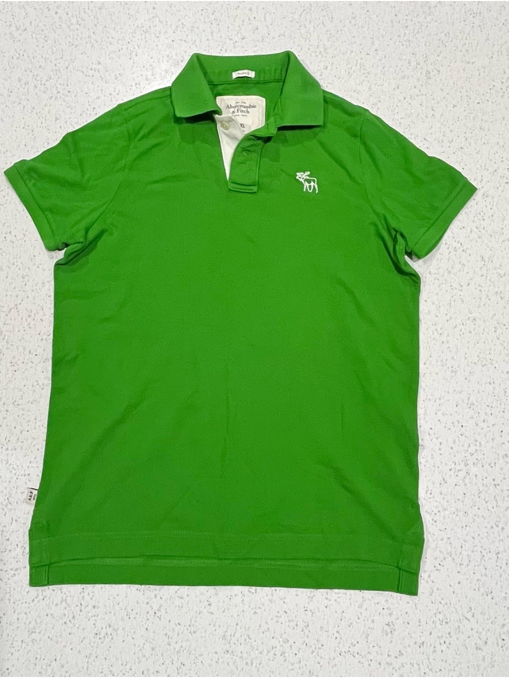 Abercrombie & Fitch Boy’s/ Young Men's XXL Bright Kelley Green Muscle Polo Shirt